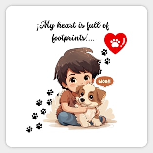 My heart is full of  footprints Sticker